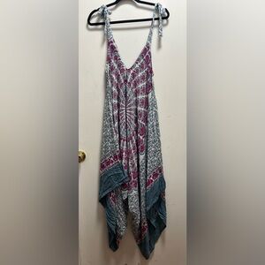 “Patricia” Sz L Harem Boho Gypsy Dress Mandala Paisley Resort Musical Festival